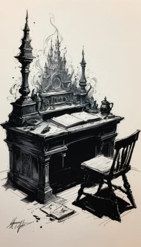 pagoda,mortuary temple,mausoleum ruins,forbidden palace,game illustration,marble palace,witch's house,stone pagoda,hand-drawn illustration,floor fountain,ghost castle,palace,water palace,typewriter,tombs,roof domes,white temple,the piano,printing house,stove,Illustration,Black and White,Black and White 08
