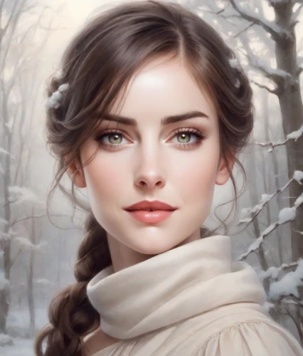 white rose snow queen,the snow queen,romantic portrait,mystical portrait of a girl,fantasy portrait,suit of the snow maiden,romantic look,winter rose,snow white,white lady,wintry,victorian lady,young woman,winter background,fantasy art,white beauty,winter dream,female beauty,ice princess,girl portrait,Digital Art,Classicism