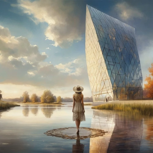 futuristic art museum,soumaya museum,water cube,futuristic architecture,digital compositing,cube stilt houses,world digital painting,futuristic landscape,virtual landscape,fantasy picture,fantasy landscape,cube sea,cubic house,elbphilharmonie,landscape background,3d fantasy,fantasy art,water wall,cube house,photomanipulation,Photography,Artistic Photography,Artistic Photography 14