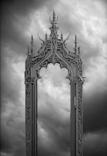 iron gate,art nouveau frame,portal,triumphal arch,front gate,metal gate,archway,gothic architecture,victory gate,gateway,gates,dark gothic mood,gothic style,heaven gate,gate,pillars,art nouveau frames,art deco frame,decorative frame,magnolia cemetery,Art sketch,Art sketch,Fantasy