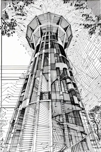 silo,steel tower,observation tower,watertower,water tower,cooling tower,shot tower,impact tower,electric tower,rotary elevator,messeturm,residential tower,leanderturm,tower,skyscraper,cellular tower,stalin skyscraper,grain plant,concrete plant,nuclear reactor,Design Sketch,Design Sketch,None