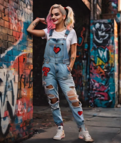 wallis day,girl in overalls,jeans background,denim jumpsuit,ripped jeans,denim background,red heart shapes,rockabella,overalls,denims,harley quinn,toni,jeans pattern,painted hearts,marylyn monroe - female,jumpsuit,heart background,hearts 3,women fashion,cute heart,Photography,General,Fantasy