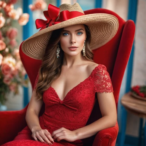 red gown,the hat of the woman,lady in red,red hat,the hat-female,woman's hat,man in red dress,ladies hat,red magnolia,sombrero,women's hat,red carnation,pointed hat,red roses,red rose,flower hat,beautiful bonnet,poppy red,red flower,red gift,Photography,General,Commercial