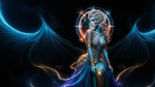 blue enchantress,priestess,the archangel,sorceress,archangel,angel of death,uriel,angel wing,light bearer,angel wings,summoner,fantasy art,angelology,faerie,guardian angel,angel playing the harp,goddess of justice,fire angel,mage,magic grimoire