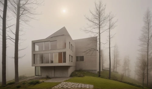 cubic house,house in the forest,foggy landscape,dunes house,modern house,foggy day,modern architecture,cube house,autumn fog,house in mountains,inverted cottage,residential house,morning fog,morning mist,3d rendering,wooden house,timber house,danish house,winter house,foggy forest,Photography,General,Realistic