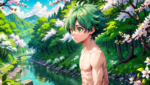 spring background,lilly of the valley,green summer,springtime background,summer background,emerald sea,green wallpaper,spring leaf background,lily of the field,green water,lilies of the valley,forest background,green forest,japanese sakura background,green landscape,flower water,sakura background,emerald,lily of the valley,green background,Anime,Anime,Traditional