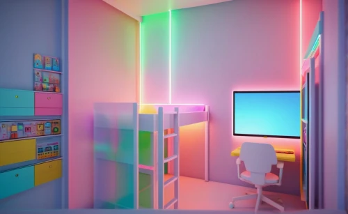 kids room,the little girl's room,children's bedroom,color wall,modern room,children's room,playing room,doctor's room,room creator,colorful light,computer room,bedroom,tetris,3d render,an apartment,hallway space,baby room,boy's room picture,aesthetic,cube house,Photography,General,Sci-Fi