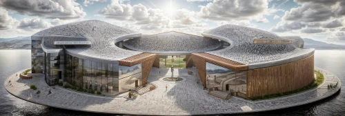 futuristic architecture,sky space concept,solar cell base,3d rendering,futuristic art museum,soumaya museum,cube stilt houses,archidaily,oculus,roof domes,kirrarchitecture,elbphilharmonie,school design,autostadt wolfsburg,arhitecture,panoramical,cubic house,render,virtual landscape,modern architecture