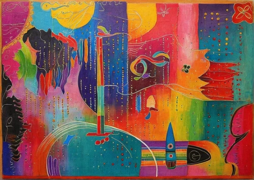 abstract painting,indigenous painting,psychedelic art,boho art,indian art,khokhloma painting,abstract artwork,abstract cartoon art,fabric painting,art painting,abstract multicolor,rangoli,glass painting,saturated colors,lava lamp,african art,aboriginal painting,harmony of color,original work,fireworks art,Illustration,Abstract Fantasy,Abstract Fantasy 07
