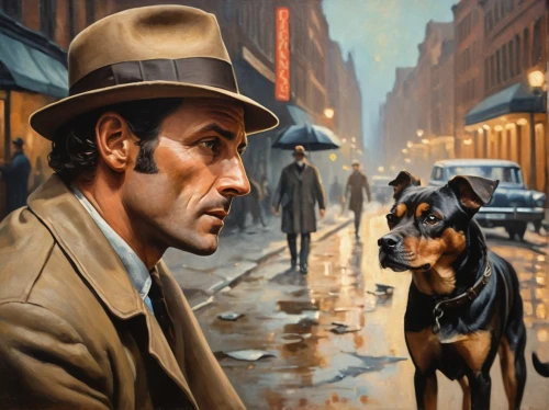 sherlock holmes,manchester terrier,toy manchester terrier,detective,man with umbrella,dobermann,holmes,inspector,doberman,private investigator,pinscher,investigator,german pinscher,lupin,dachshund,humphrey bogart,overcoat,hound dogs,austrian pinscher,smoking man,Photography,General,Cinematic