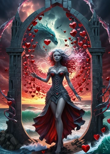 fantasy art,fantasy picture,siren,medusa,fantasy woman,tour to the sirens,sirens,sorceress,fire siren,mermaid background,fantasy portrait,maiden,portal,queen of hearts,god of the sea,medusa gorgon,aquarius,blood moon,ring of fire,zodiac sign libra,Illustration,Realistic Fantasy,Realistic Fantasy 47