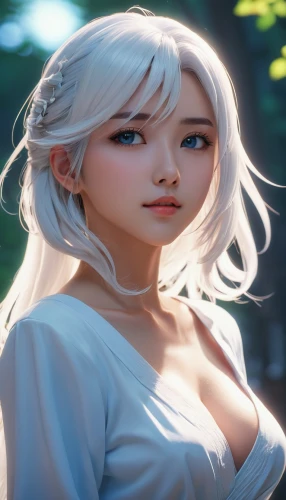 white rose snow queen,elsa,whitey,fantasy portrait,witcher,tiber riven,portrait background,male elf,white blossom,fae,white lady,white bird,fairy tale character,cg artwork,elza,elf,camellia,white dove,japanese sakura background,fantasy woman,Conceptual Art,Fantasy,Fantasy 14