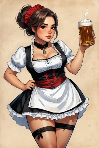 oktoberfest,oktoberfest background,bavarian,barmaid,oktoberfest celebrations,beer stein,bavarian swabia,maid,waitress,paulaner hefeweizen,bavaria,beer,glasses of beer,beer pitcher,apfelwein,bartender,pub,apple beer,i love beer,biertan,Illustration,Paper based,Paper Based 07