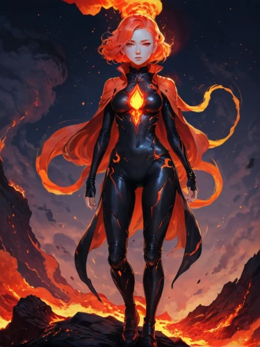 flame spirit,fire angel,fiery,fire pearl,fire siren,fire lily,fire devil,magma,human torch,starfire,cayenne,molten,fire planet,lava,dancing flames,flame of fire,flame lily,fire dancer,firedancer,burning earth,Illustration,Realistic Fantasy,Realistic Fantasy 07