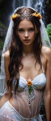 bridal veil,dead bride,faerie,faery,bridal,bride,bridal clothing,bridal dress,the angel with the veronica veil,sun bride,garden fairy,wedding photo,bridal jewelry,indian bride,fairy queen,dryad,water nymph,flower crown of christ,priestess,celtic woman,Conceptual Art,Daily,Daily 34