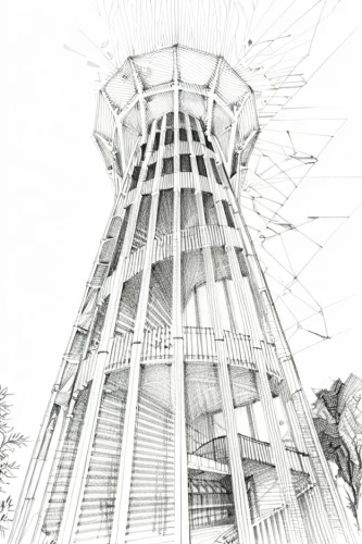 observation tower,impact tower,watertower,electric tower,sevilla tower,water tower,transmitter,messeturm,shot tower,antenna tower,gasometer,tower,cellular tower,radio tower,tower fall,rotary elevator,steel tower,leanderturm,play tower,silo,Design Sketch,Design Sketch,Pencil Line Art