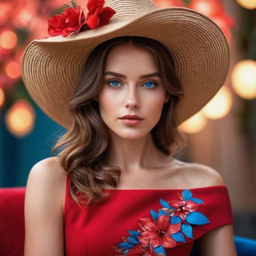 flower hat,girl wearing hat,beautiful girl with flowers,the hat-female,woman's hat,red hat,sun hat,high sun hat,straw hat,the hat of the woman,women's hat,ladies hat,panama hat,brown hat,sombrero,ordinary sun hat,girl in flowers,leather hat,beautiful bonnet,red flower,Photography,General,Commercial