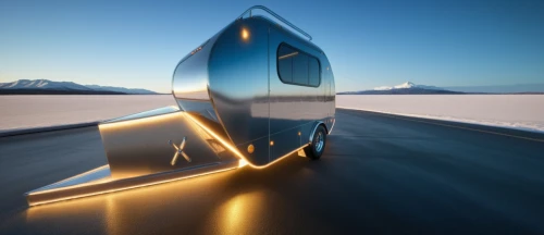teardrop camper,travel trailer,camper van isolated,mobile sundial,futuristic architecture,ice hotel,boat trailer,cube stilt houses,mirror house,parabolic mirror,hydrogen vehicle,christmas travel trailer,solar vehicle,futuristic art museum,sky space concept,automotive side-view mirror,exterior mirror,ice boat,futuristic car,automotive mirror,Photography,General,Realistic