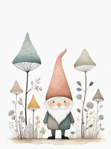 garden gnome,gnomes,gnome,scandia gnome,scandia gnomes,christmas gnome,valentine gnome,gnomes at table,the wizard,kids illustration,mushroom hat,elf hat,wizard,gnome skiing,gnome ice skating,elf,prickle,fairy tale character,forest mushroom,elves,Art,Artistic Painting,Artistic Painting 49