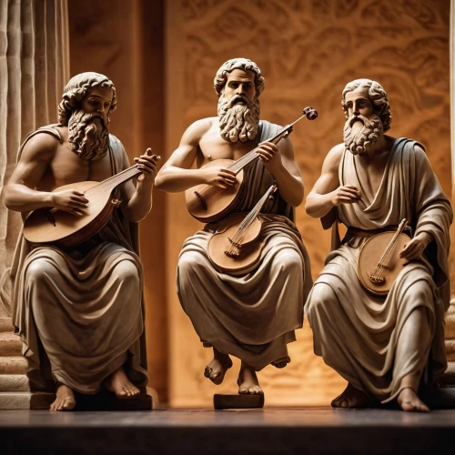 musicians,ugolino and his sons,classical antiquity,greek gods figures,classical guitar,the three magi,classical sculpture,plucked string instruments,three wise men,school of athens,string instruments,wooden figures,the three wise men,clay figures,music instruments,classical music,sculptures,classical,musical instruments,three pillars,Photography,General,Cinematic