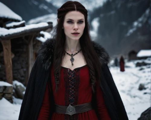 swath,celtic queen,the snow queen,dark elf,elven,vampire woman,violet head elf,suit of the snow maiden,the enchantress,white rose snow queen,eternal snow,gothic woman,snow white,carpathian,red coat,sorceress,the witch,vampire lady,winterblueher,gothic dress,Photography,General,Natural