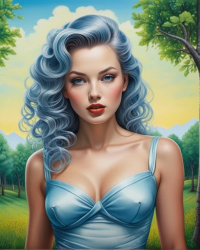 holly blue,portrait background,world digital painting,marylyn monroe - female,jasmine blue,fantasy art,fantasy portrait,pin-up girl,romantic portrait,blue enchantress,art painting,fantasy woman,fantasy picture,colored pencil background,social,golf course background,pin-up model,horoscope libra,apple icon,eglantine,Conceptual Art,Daily,Daily 19