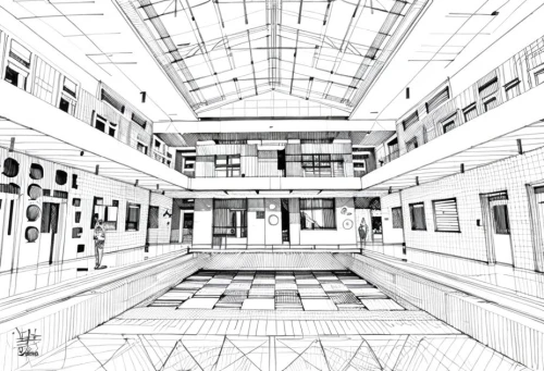 wireframe graphics,factory hall,empty interior,wireframe,empty hall,office line art,panopticon,school design,geometric ai file,hall of nations,industrial hall,dormitory,shopping mall,prison,corridor,stock exchange,department store,tokyo station,ventilation grid,hall,Design Sketch,Design Sketch,None