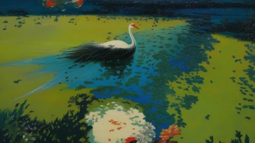 egret,swan lake,fujian white crane,white heron,swans,swan on the lake,white egret,red-crowned crane,great egret,swan boat,swan,water fowl,eastern great egret,the head of the swan,snowy egret,cuba flamingos,narcissus,young swans,trumpet of the swan,bird painting,Illustration,Realistic Fantasy,Realistic Fantasy 08