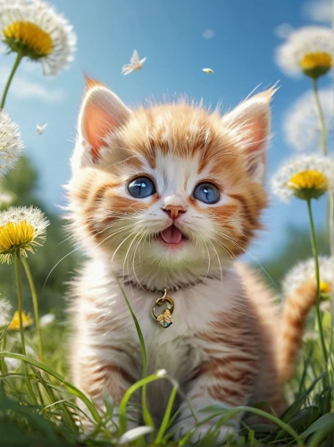 blossom kitten,ginger kitten,flower cat,cute cat,ginger cat,kitten,tabby kitten,funny cat,cute animals,little cat,cute animal,flower animal,cat kawaii,cat image,breed cat,kittens,cartoon cat,flower background,american curl,kitten baby,Photography,General,Commercial