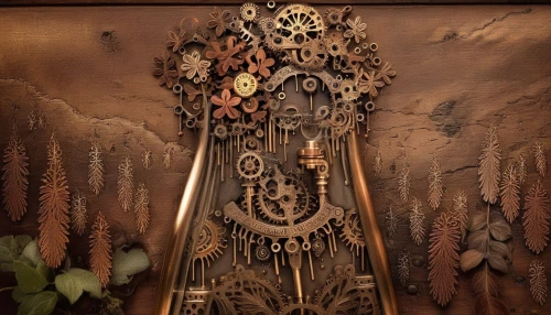 grandfather clock,cuckoo clock,longcase clock,harp with flowers,cuckoo clocks,patterned wood decoration,ancient harp,wood carving,altar clip,decorative nutcracker,carved wood,old clock,hanging clock,tower clock,antique background,art nouveau design,throne,the throne,celtic harp,art deco ornament,Illustration,Realistic Fantasy,Realistic Fantasy 13