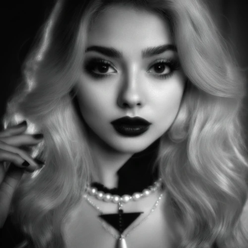 digital painting,film noir,dark portrait,vampire lady,fantasy portrait,vampire woman,digital drawing,gothic portrait,world digital painting,digital art,femme fatale,moody portrait,vampire,vampira,retro woman,girl portrait,marilyn,poppy,hand digital painting,gothic woman,Photography,Black and white photography,Black and White Photography 08