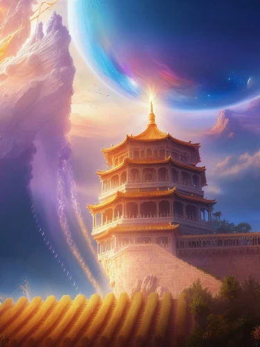 hall of supreme harmony,chinese clouds,fantasy landscape,world digital painting,forbidden palace,temple fade,chinese background,fantasy picture,landscape background,chinese art,chinese temple,buddhist temple,heaven gate,full hd wallpaper,asian vision,background image,temples,global oneness,white temple,skyflower,Illustration,Realistic Fantasy,Realistic Fantasy 01