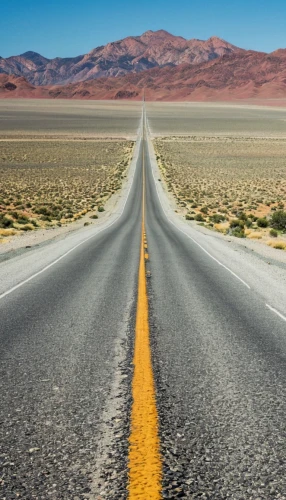 road to nowhere,long road,open road,empty road,the road,road,road of the impossible,route66,route 66,sand road,roads,death valley,nevada,aaa,uneven road,vanishing point,straight ahead,fork in the road,priority road,road surface,Photography,General,Realistic