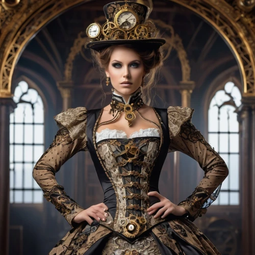 steampunk,gothic fashion,victorian fashion,victorian style,victorian lady,the carnival of venice,steampunk gears,costume design,baroque,the victorian era,gothic portrait,venetia,celtic queen,victorian,ornate,queen of hearts,bodice,gothic woman,queen anne,gothic style,Photography,General,Realistic