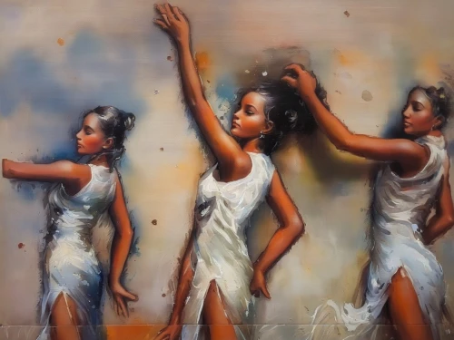 afro american girls,dance with canvases,dancers,oil painting on canvas,african art,kandyan dance,oil painting,oil on canvas,indian art,art painting,emancipation,benin,the three graces,beautiful african american women,khokhloma painting,young women,four seasons,indigenous painting,anmatjere women,by chaitanya k,Illustration,Paper based,Paper Based 04