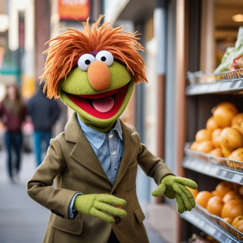 bert,ernie,the muppets,beaker,sesame street,muppet,ernie and bert,kermit,peck s skipper,disney character,television character,suit actor,anthropomorphized,shopping icon,the mascot,big apple,shopkeeper,cute cartoon character,greengrocer,pepino