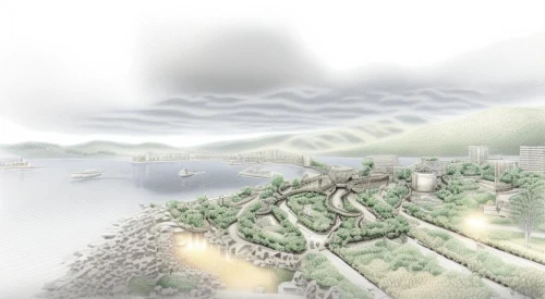 landscape plan,artificial island,ancient city,virtual landscape,urban development,harbor area,urban design,panoramical,artificial islands,urbanization,bodø,gunkanjima,dubrovnik city,hiroshima,maya city,bergen,city map,archaeological site,town planning,nagasaki