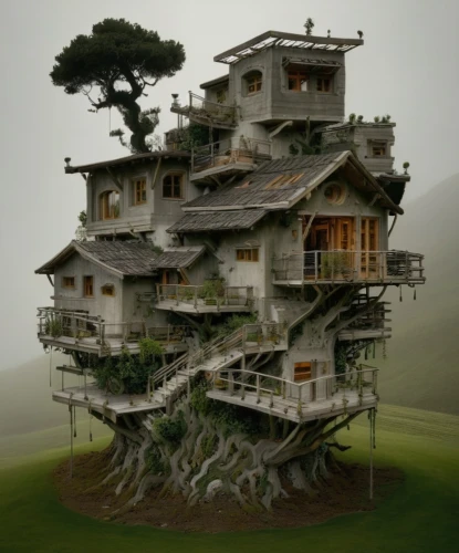 tree house,tree house hotel,treehouse,house in the forest,stilt house,hanging houses,stilt houses,asian architecture,house in mountains,japanese architecture,floating island,miniature house,cube stilt houses,house with lake,island suspended,cubic house,apartment house,chinese architecture,house in the mountains,large home,Photography,Documentary Photography,Documentary Photography 17