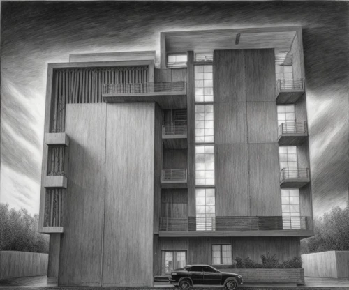 apartment building,apartment block,an apartment,brutalist architecture,block of flats,apartments,arhitecture,apartment house,modern architecture,high-rise building,escher,appartment building,contemporary,gray-scale,house drawing,apartment complex,cubic house,stalin skyscraper,sky apartment,residential tower,Art sketch,Art sketch,Ultra Realistic