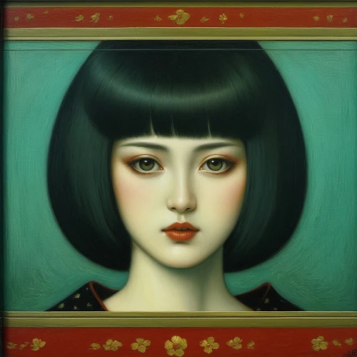 geisha girl,japanese woman,chinese art,oriental girl,geisha,japanese art,asian woman,the japanese doll,mari makinami,portrait of a girl,gothic portrait,rou jia mo,japanese doll,mystical portrait of a girl,janome chow,painter doll,oriental princess,artist doll,girl portrait,oriental painting,Illustration,Realistic Fantasy,Realistic Fantasy 08