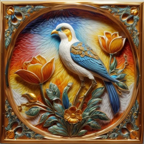 floral and bird frame,dove of peace,bird painting,ornamental bird,an ornamental bird,flower and bird illustration,art nouveau frame,doves of peace,decorative art,bird frame,decoration bird,glass painting,peace dove,perico,decorative plate,art nouveau,phoenix rooster,decorative frame,coat of arms of bird,white dove