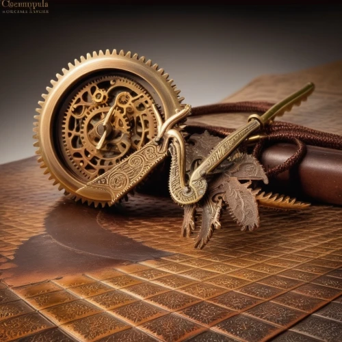 steampunk gears,watchmaker,conceptual photography,pocket watch,violin key,block plane,vintage pocket watch,snake charming,mechanical watch,ornate pocket watch,hognose snake,clockmaker,wooden wheel,charango,still life photography,tabletop photography,stringed instrument,macro photography,mechanical puzzle,mousetrap,Illustration,Realistic Fantasy,Realistic Fantasy 13