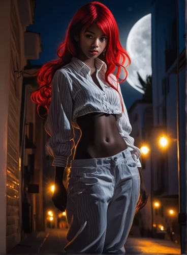 starfire,vampire woman,photo session at night,mary jane,moonlit,ariel,cosplay image,moonlit night,night photo,blood moon,mystique,redhair,solar,red head,moon night,moon shine,red riding hood,night view of red rose,night photography,moonlight,Photography,Black and white photography,Black and White Photography 01