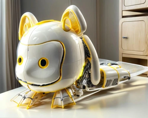 tape dispenser,minibot,soft robot,toy cash register,3d model,kitchen appliance accessory,chat bot,butter dish,cinema 4d,household appliance accessory,3d object,3d modeling,anthropomorphized animals,pencil sharpener,butter melting,pills dispenser,cheese slicer,piggybank,lion capital,armored animal