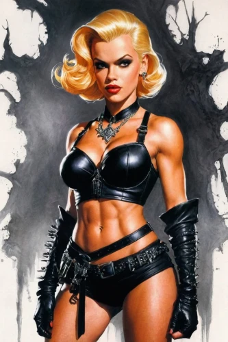 barb wire,ronda,hard woman,femme fatale,muscle woman,female warrior,black widow,lady honor,workout icons,bad girl,diet icon,marylyn monroe - female,strong woman,birds of prey-night,evil woman,birds of prey,eva,toni,super heroine,harley,Conceptual Art,Fantasy,Fantasy 26