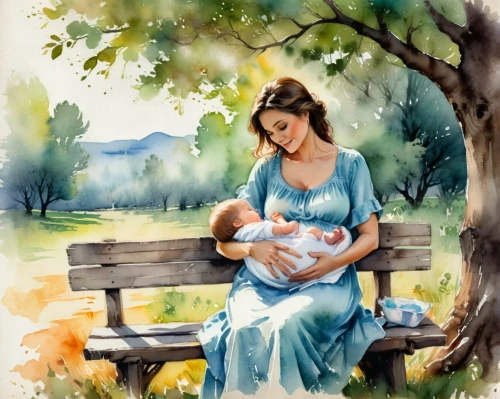 oil painting,oil painting on canvas,watercolor baby items,breastfeeding,watercolor painting,capricorn mother and child,little girl and mother,photo painting,mother with child,mother and child,baby with mom,watercolor women accessory,holy family,girl and boy outdoor,motherhood,mother-to-child,watercolor,breast-feeding,watercolor paint,art painting,Illustration,Paper based,Paper Based 25