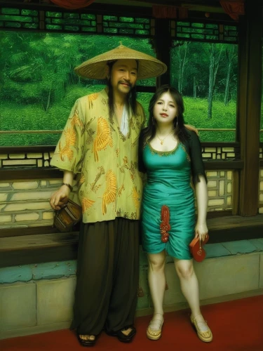 oriental painting,asian costume,world digital painting,asian culture,luo han guo,chinese art,kimjongilia,geisha,korean culture,yi sun sin,chinese background,man and wife,rou jia mo,hanbok,asian woman,taiwanese opera,chinese icons,korean folk village,fantasy portrait,chinese style,Illustration,Realistic Fantasy,Realistic Fantasy 08