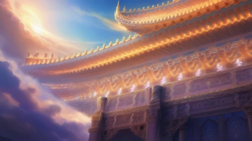 theatrical scenery,ramadan background,heaven gate,temple fade,heavenly ladder,the pillar of light,backgrounds,dusk background,coliseum,theater curtain,sunburst background,hall of supreme harmony,kingdom,oktoberfest background,white temple,celestial event,pantheon,hall of the fallen,victory gate,stage curtain,Illustration,Realistic Fantasy,Realistic Fantasy 01