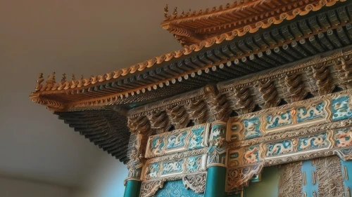 chinese screen,asian architecture,chinese architecture,pagoda,changgyeonggung palace,drum tower,hall roof,gyeongbok palace,xi'an,chinese temple,diaojiaolou,wooden roof,hall of supreme harmony,hanok,inner mongolia,interior decor,bianzhong,the old roof,tori gate,cao lầu,Illustration,Paper based,Paper Based 04