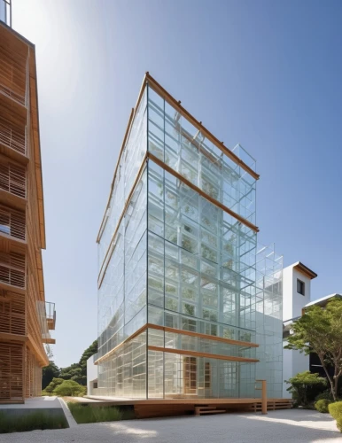 glass facade,structural glass,glass building,glass facades,cubic house,cube house,archidaily,biotechnology research institute,glass blocks,glass wall,kansai university,frame house,modern architecture,modern office,aqua studio,glass panes,thin-walled glass,multistoreyed,office building,business school,Photography,General,Realistic